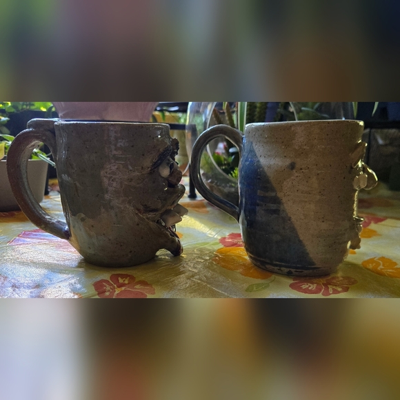 Ugly Face Handmade Pottery Mugs Set - Picture 5 of 9